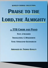 Praise To The Lord, The Almighty TTB choral sheet music cover